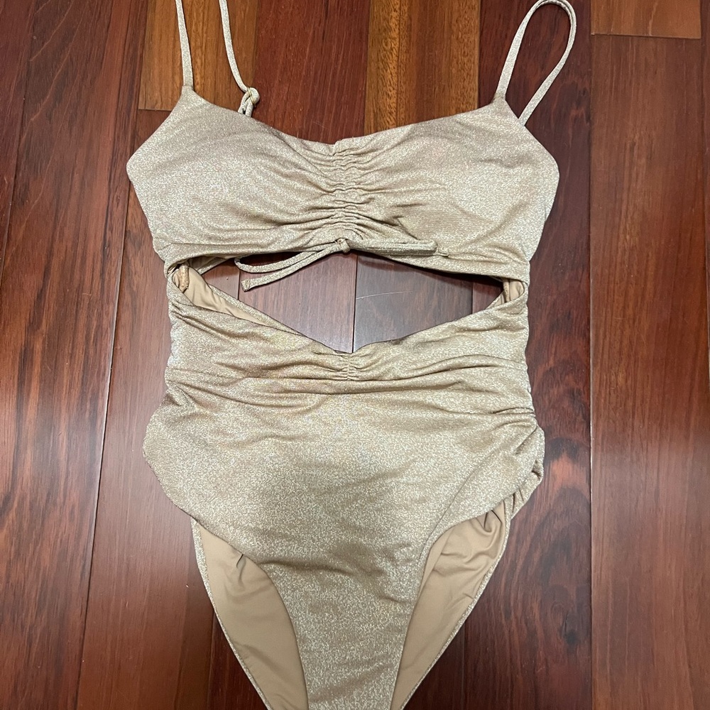 L*Space Gold One Piece Swimsuit